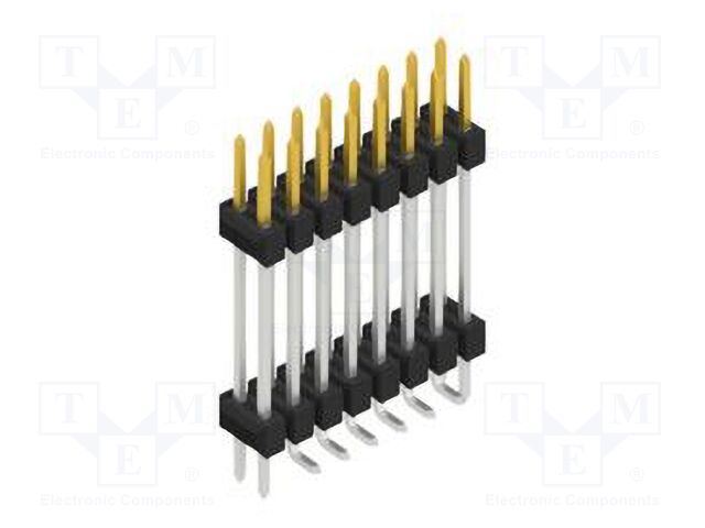 Connector: pin strips; pin header; male; PIN: 16; 2.54mm; SMT; 2x8