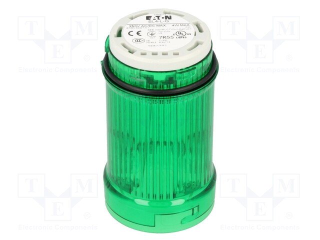 Signaller: lighting; continuous light; Colour: green; bulb BA15D