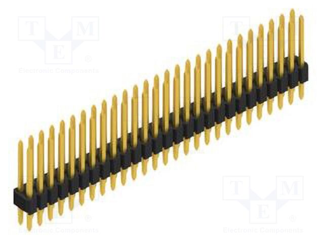 Connector: pin strips; pin header; male; PIN: 54; 1.27mm; THT; 2x27