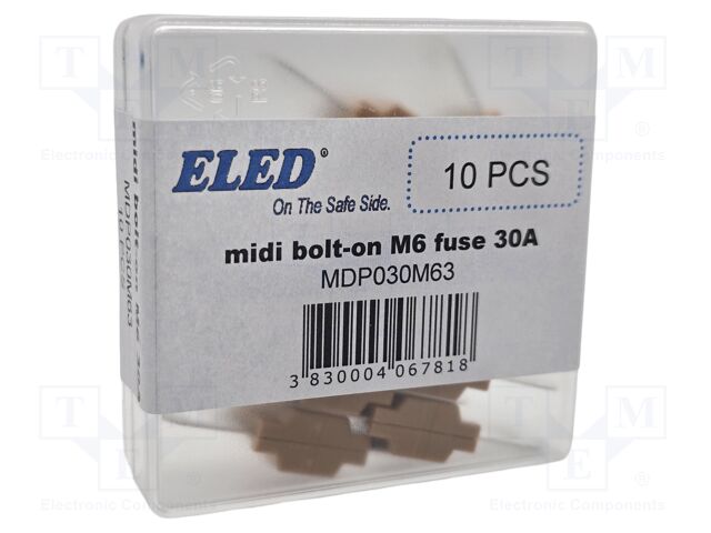 Fuse: fuse; 30A; 58VDC; automotive; 41mm; M6 screw; 41x12x8.24mm