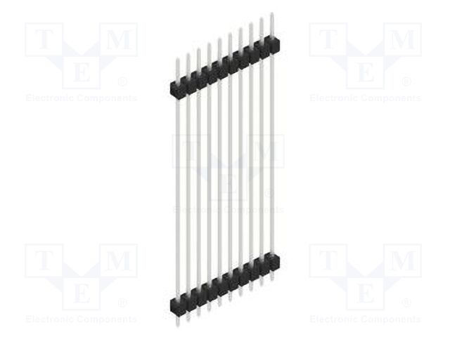 Connector: pin strips; pin header; male; PIN: 10; 2.54mm; THT; 1x10