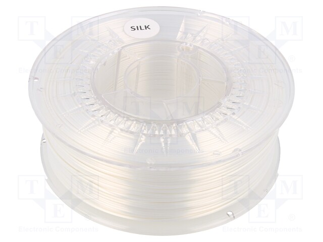 Filament: SILK; 1.75mm; white; 225÷245°C; 1kg; Table temp: 50÷60°C