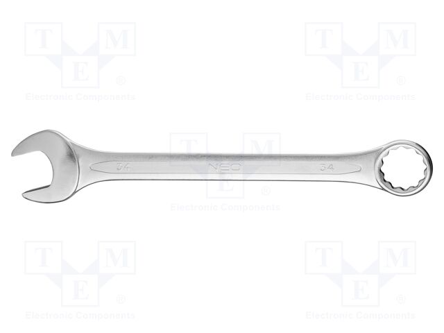 Wrench; combination spanner; 34mm; Chrom-vanadium steel; L: 392mm