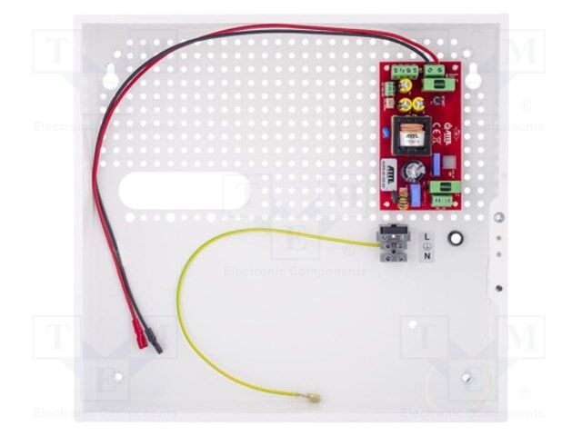 Power supply; IP20; 190÷260VAC; CCTV; PCB,plastic; AUPS; -25÷50°C