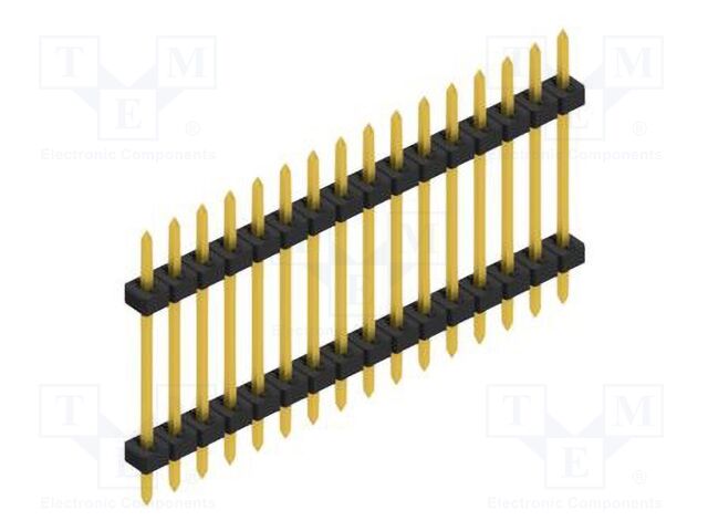 Connector: pin strips; pin header; male; PIN: 16; 2mm; THT; 1x16