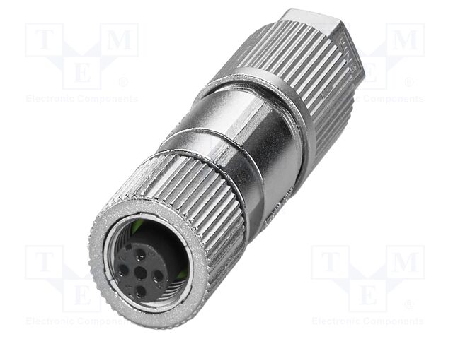 Connector: M12; plug; PIN: 4; 48V; straight; IP65; IDC; Contacts: CuSn