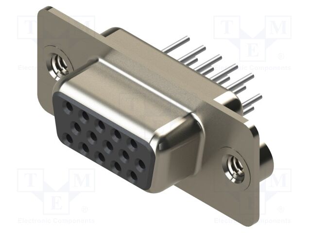 Connector: D-Sub HD; PIN: 15; socket; female; straight; THT; MHDD