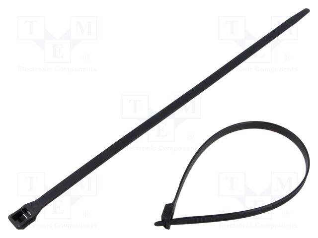 Cable tie; L: 358mm; W: 8.9mm; polyamide; 552N; black; Ømax: 100mm