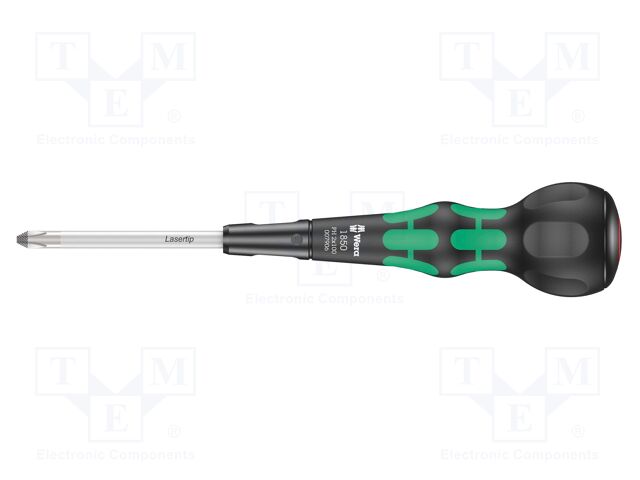 Screwdriver; Phillips; PH2; 235mm; Kraftform Ball-Grip 1850