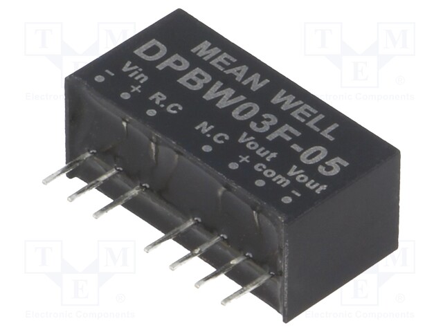 Converter: DC/DC; 3W; Uin: 9÷36V; Uout: 5VDC; Uout2: -5VDC; SIP8; 4.8g