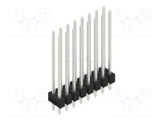 Connector: pin strips; pin header; male; PIN: 16; 2.54mm; THT; 2x8
