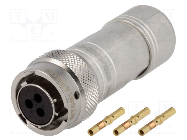 Connector: circular; Series: RT360; plug; female; crimped; PIN: 3