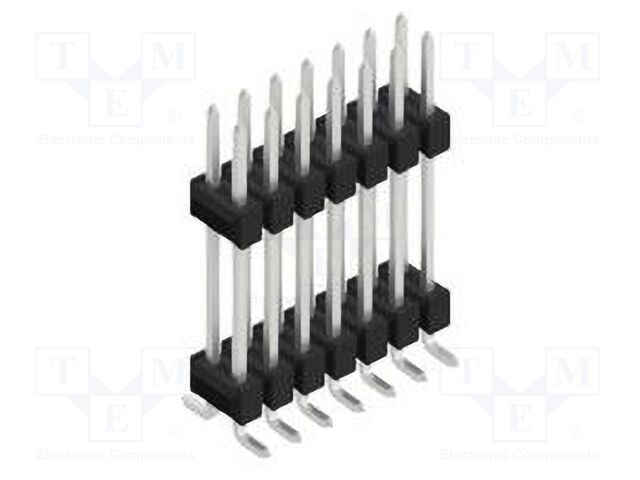 Connector: pin strips; pin header; male; PIN: 14; 2.54mm; SMT; 2x7