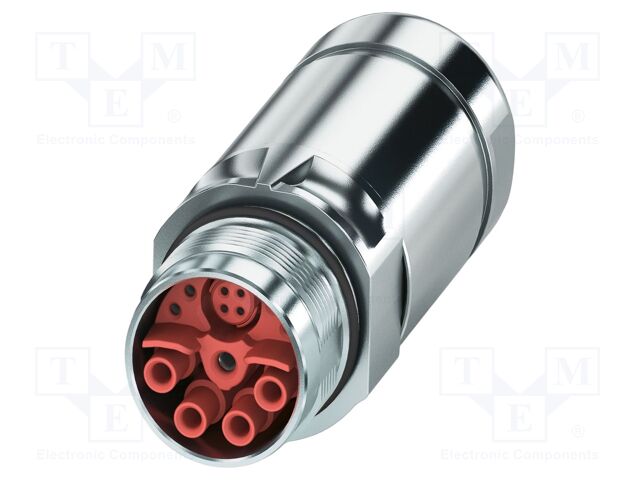Connector: M23; plug; PIN: 13; crimped; straight; IP67; 8A; 50V