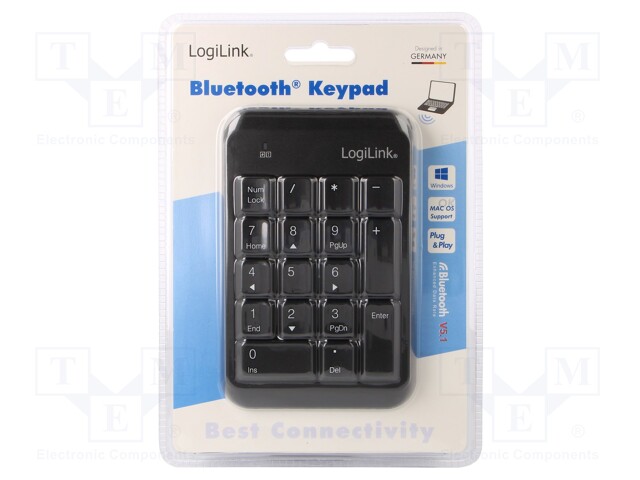 Keyboard; black; wireless,Bluetooth 5.1; 10m