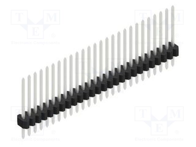 Connector: pin strips; pin header; male; PIN: 26; 1.27mm; THT; 1x26
