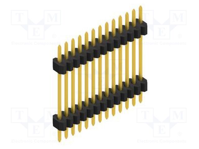 Connector: pin strips; pin header; male; PIN: 13; 1.27mm; THT; 1x13