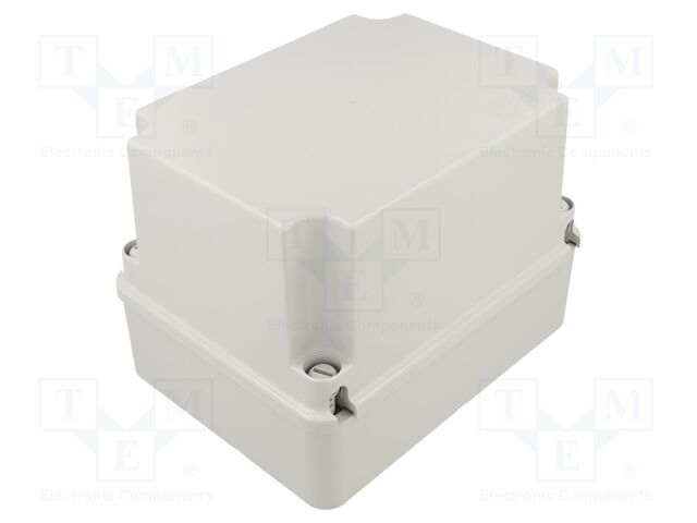Enclosure: junction box; wall mount; plastic; grey