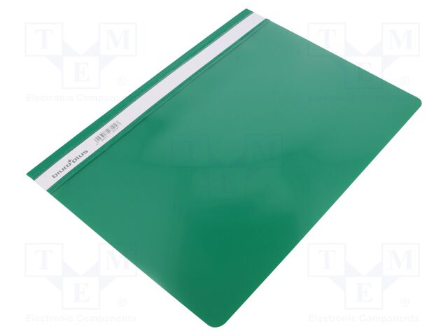 Document wallet; A4; green; PVC