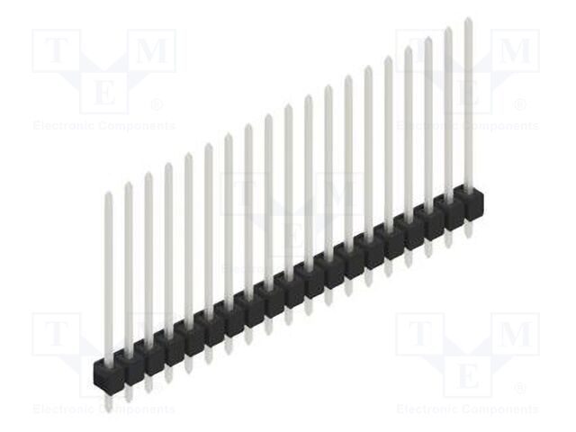 Connector: pin strips; pin header; male; PIN: 19; 2.54mm; THT; 1x19