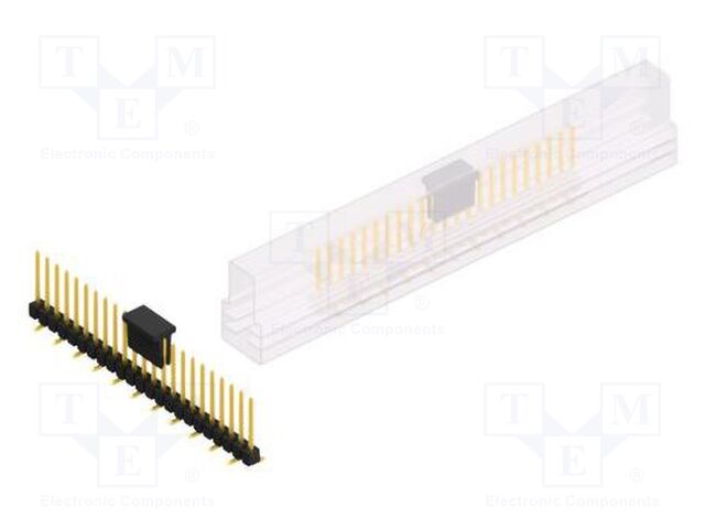 Connector: pin strips; pin header; male; PIN: 23; 2.54mm; SMT; 1x23