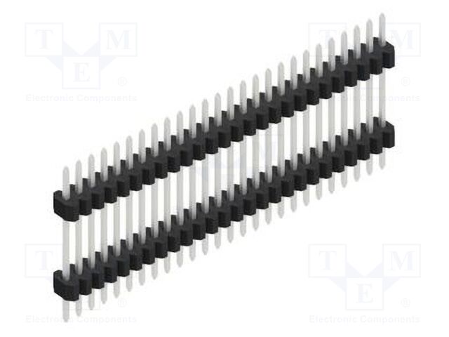 Connector: pin strips; pin header; male; PIN: 26; 1.27mm; THT; 1x26