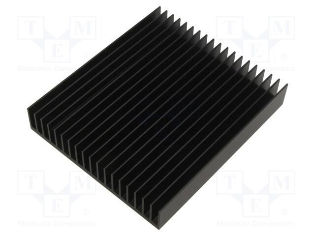 Heatsink: extruded; grilled; black; L: 150mm; W: 130mm; H: 25mm