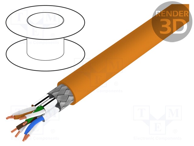 Wire; BiTLAN S/FTP; data transmission; 7; solid; Cu; 4x2x23AWG