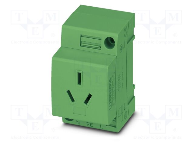 Connector: AC supply; socket; female; 10A; PIN: 3; screw terminal