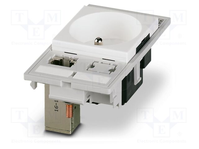 Front plate, number of positions: 8, CAT6A, material: PBT, c