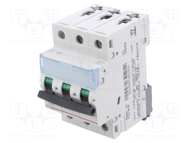 Circuit breaker; 400VAC; Inom: 20A; Poles: 3; DIN; Charact: D; 6kA