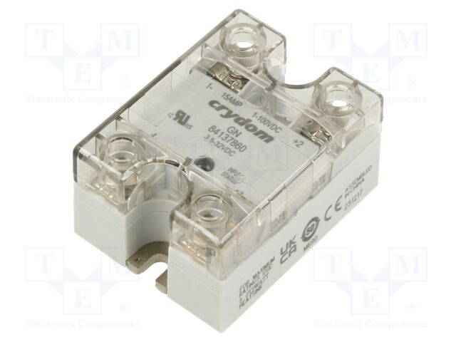 Relay: solid state; 15A; 1÷100VDC; Variant: 1-phase