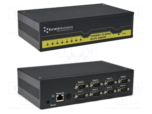 Industrial module: serial device server; Number of ports: 9