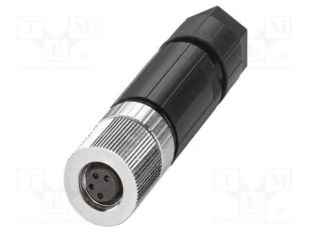Connector: M8; PIN: 4; 4A; 30V; IP65; straight; unshielded; plug