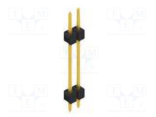 Connector: pin strips; pin header; male; PIN: 2; 2.54mm; THT; 1x2