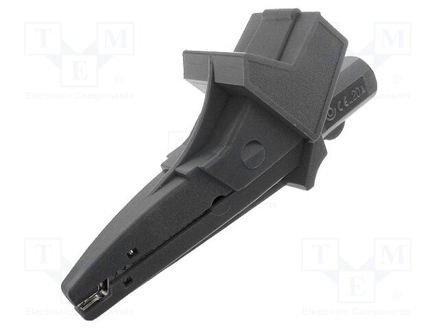 Crocodile clip; 20A; 1kVDC; black; Grip capac: max.25mm
