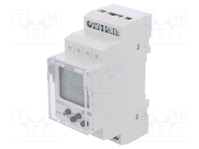 Programmable time switch; Range: 1 year; SPDT; 230VAC; DIN