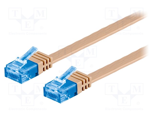 Patch cord; U/UTP; 6a; stranded; Cu; PVC; light blue; Len: 3m; 32AWG