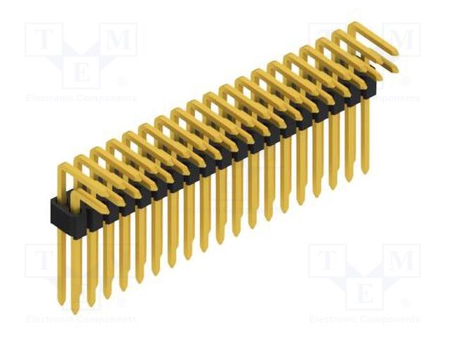 Connector: pin strips; pin header; male; PIN: 38; 1.27mm; THT; 2x19
