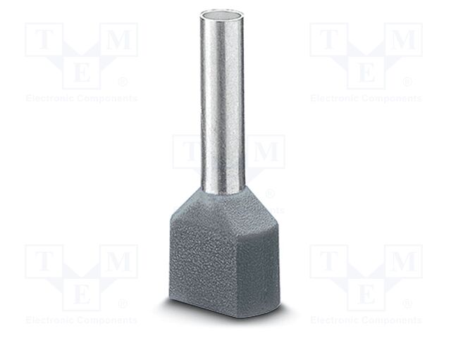 Tip: bootlace ferrule; insulated,double; copper; Bit len: 10mm