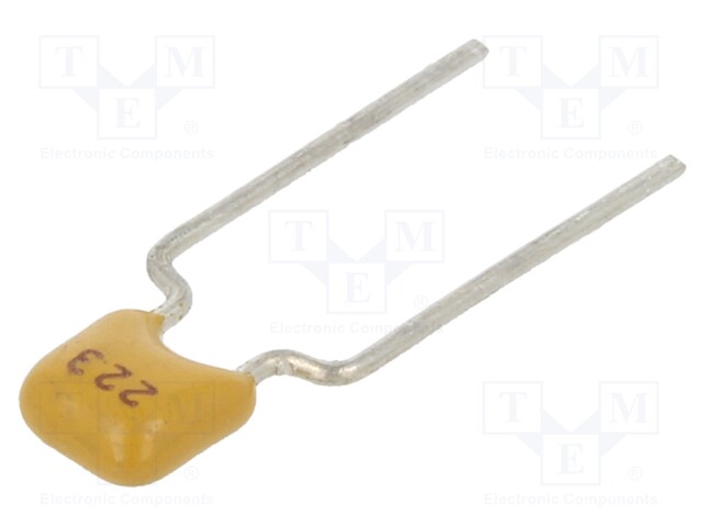 Capacitor: ceramic; 22nF; 100V; X7R; ±10%; THT; 5mm