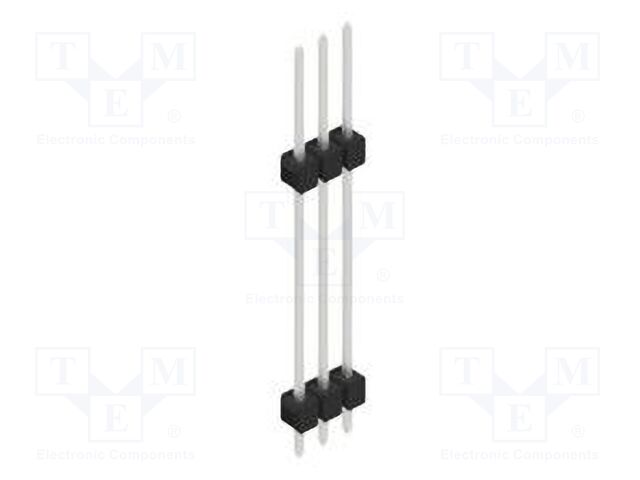 Connector: pin strips; pin header; male; PIN: 3; 2.54mm; THT; 1x3