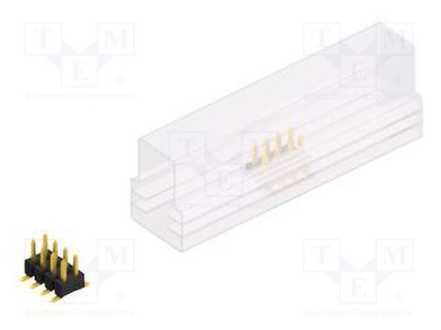 Connector: pin strips; pin header; male; PIN: 8; 2.54mm; SMT; 2x4