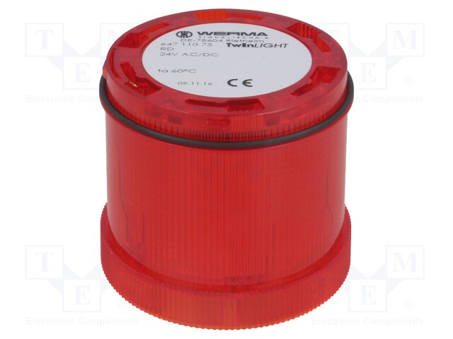 Signaller: lighting; continuous light,blinking light; LED; IP65