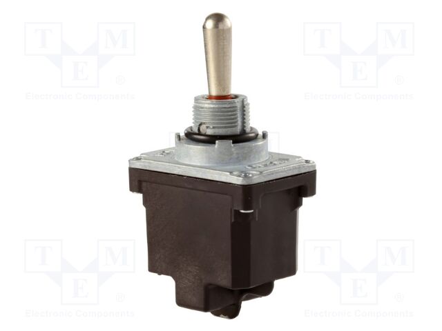 Switch: toggle; Pos: 2; DPDT; (ON)-ON; 6A/230VAC; 18A/28VDC