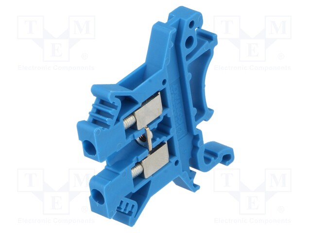 Splice terminal: rail; 0.2÷2.5mm2; ways: 1; terminals: 2; blue; 800V