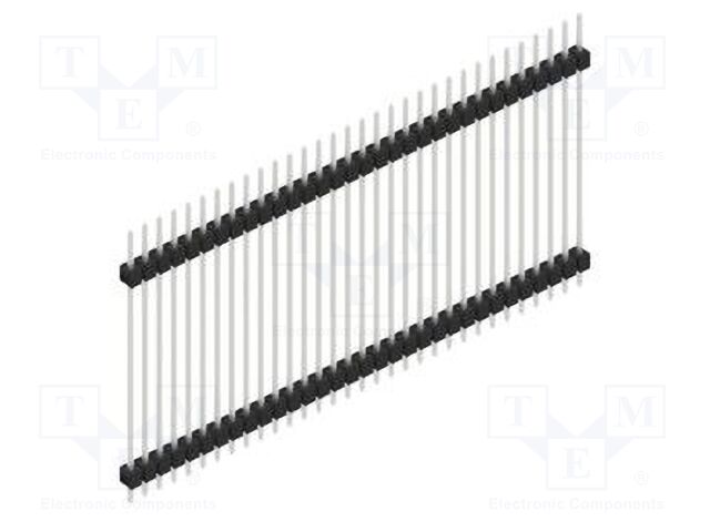 Connector: pin strips; pin header; male; PIN: 32; 2.54mm; THT; 1x32