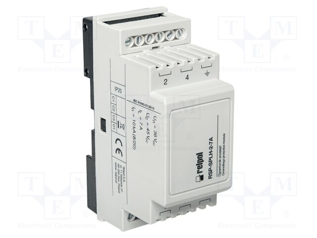 Surge arrester; In 8/20us: 20kA; for DIN rail mounting; -40÷80°C