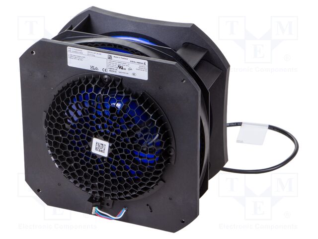 Fan: EC; radial; 200÷240VAC; 225x225x108mm; ball; 3180rpm; IP54