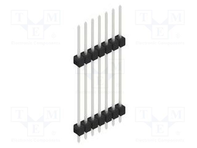 Connector: pin strips; pin header; male; PIN: 7; 2.54mm; THT; 1x7